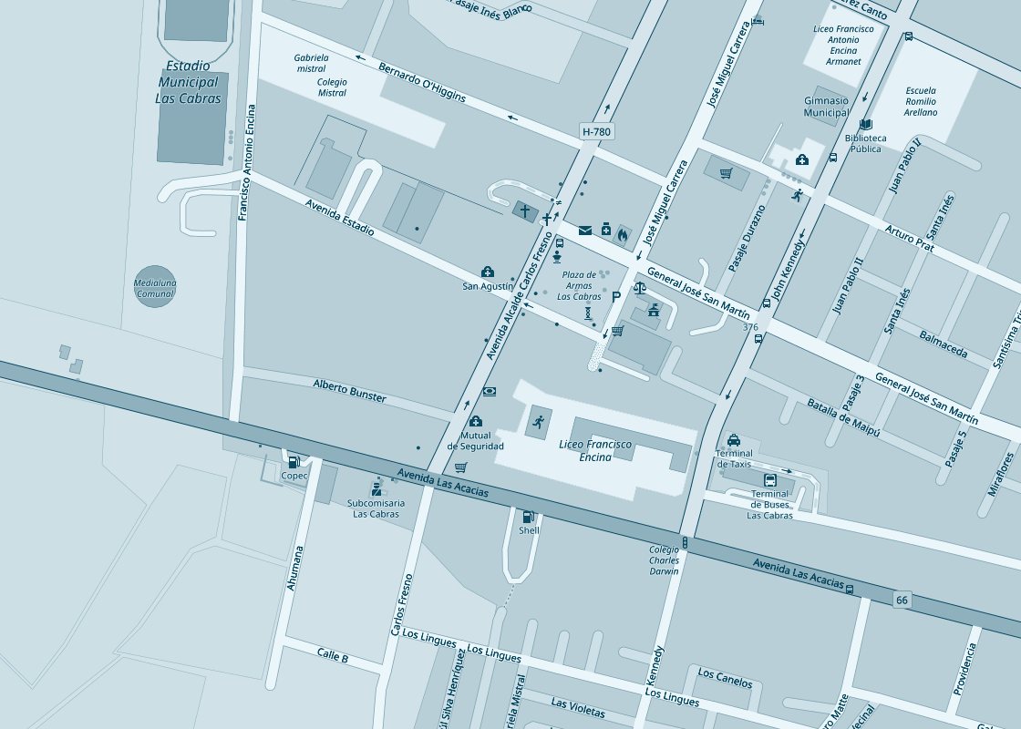 Mapa de la clínica en Av. Carlos Fresno 247, Las Cabras